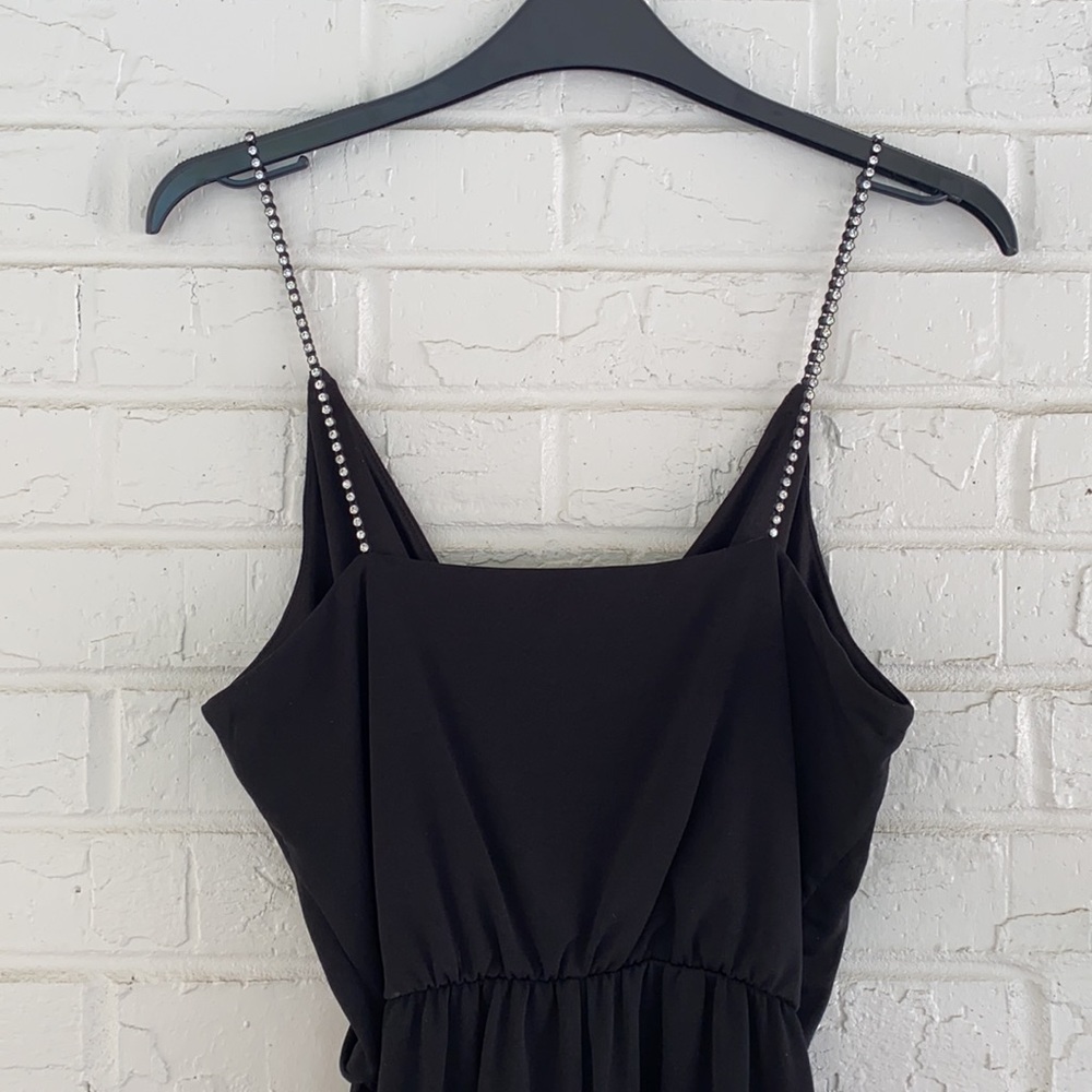Topshop Rhinestone Strap Ruffle Romper, size US6 - Picture 6 of 8